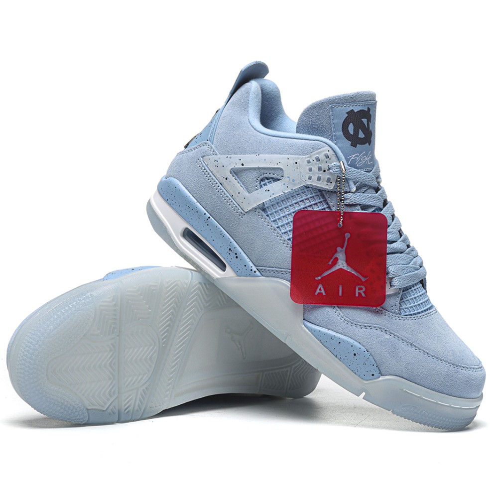 TBkicks Jordan 4 Retro 'UNC Football' PE Blue