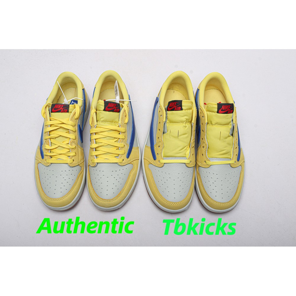 TBkicks Travis Scott Air Jordan 1 Retro Low OG SP Canary
