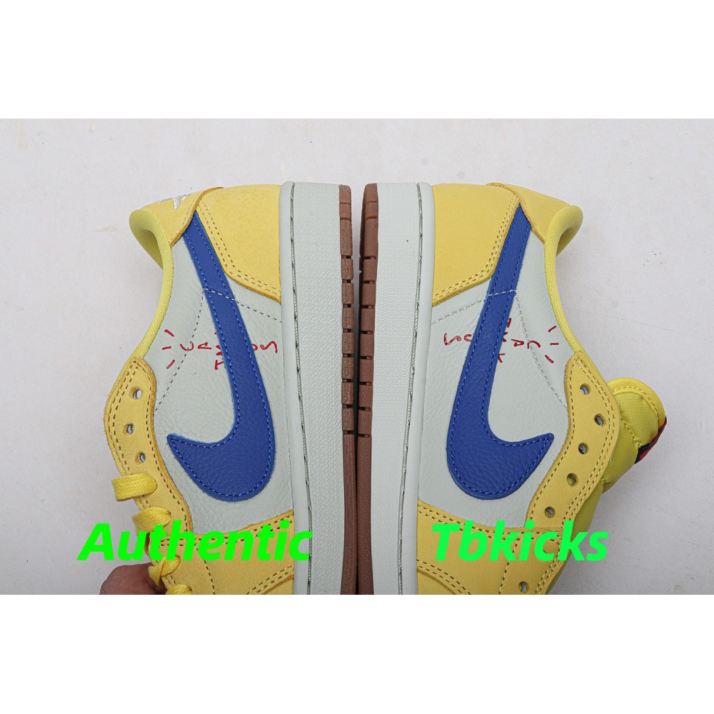 TBkicks Travis Scott Air Jordan 1 Retro Low OG SP Canary