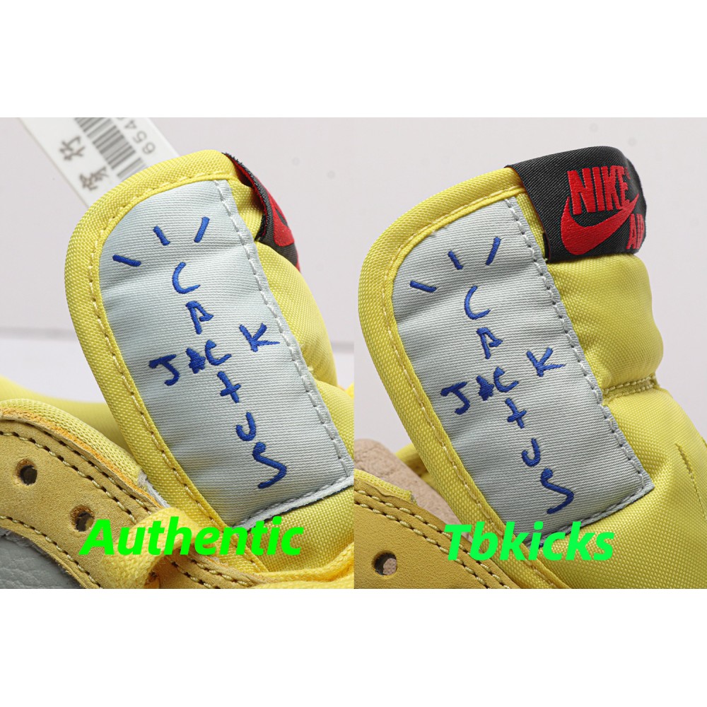 TBkicks Travis Scott Air Jordan 1 Retro Low OG SP Canary