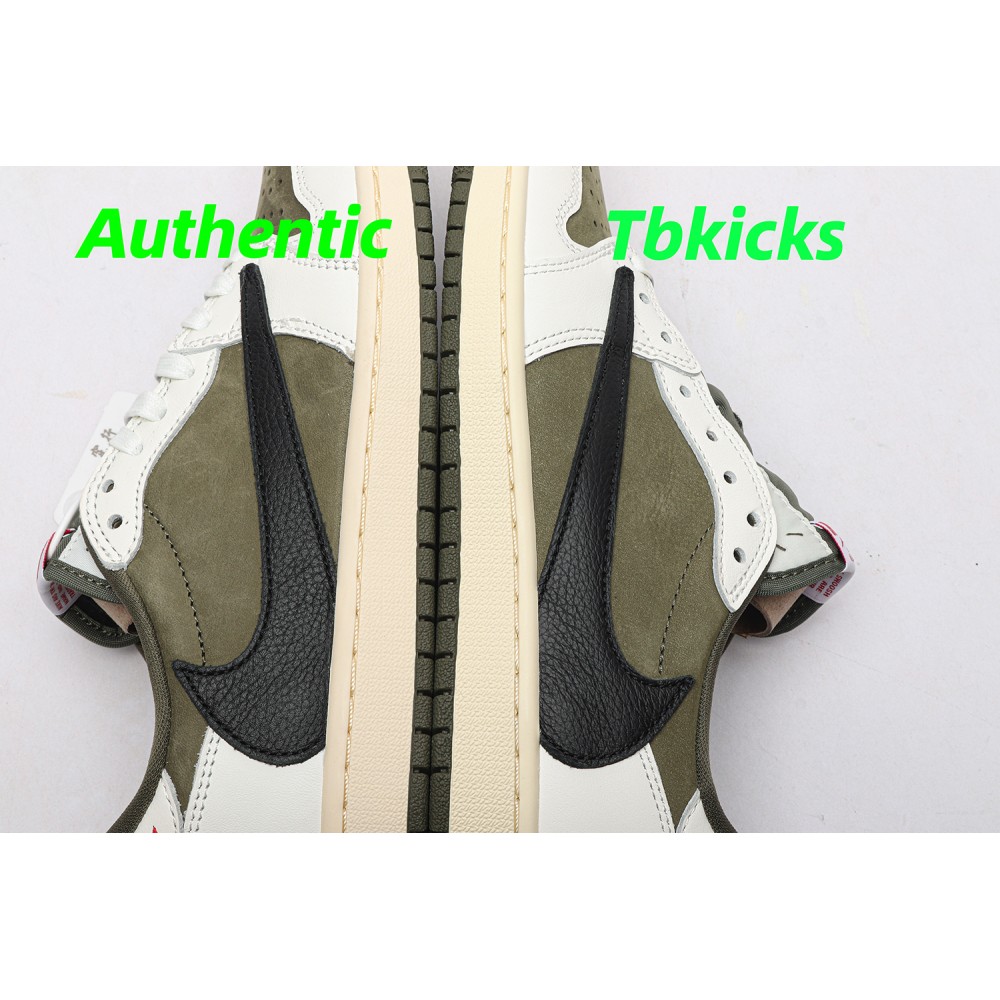 TBkicks Travis Scott Air Jordan 1  Low OG "Medium Olive"
