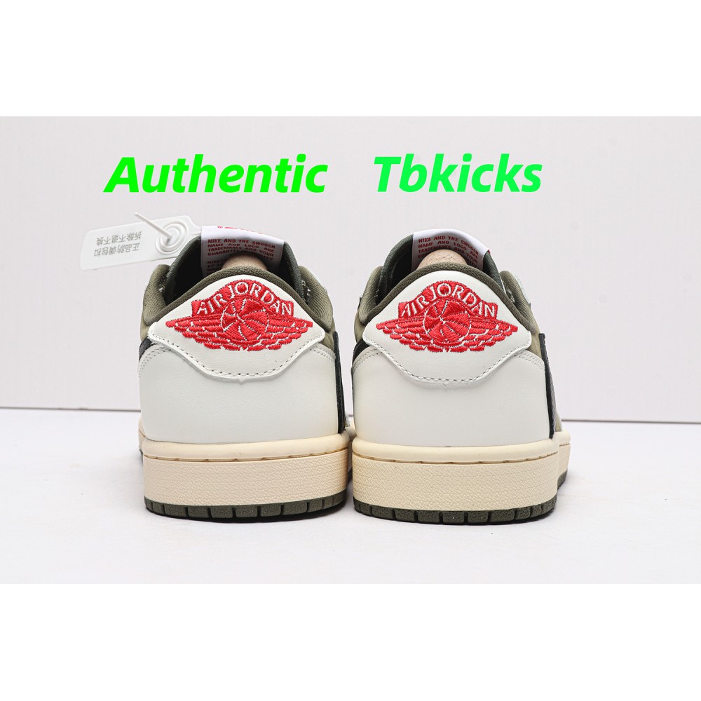 TBkicks Travis Scott Air Jordan 1  Low OG "Medium Olive"