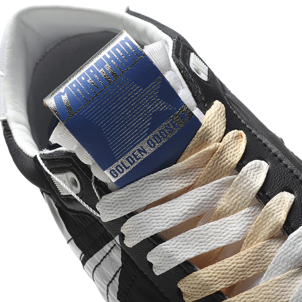 TBkicks Golden G00se Marathon With Black Nylon Upper And White Star
