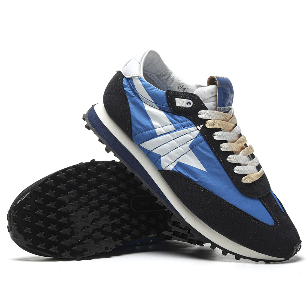 TBkicks Golden G00se Marathon With Blue Nylon Upper And White Star