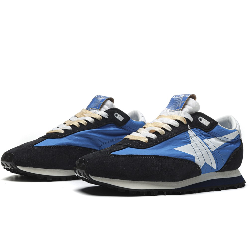 TBkicks Golden G00se Marathon With Blue Nylon Upper And White Star