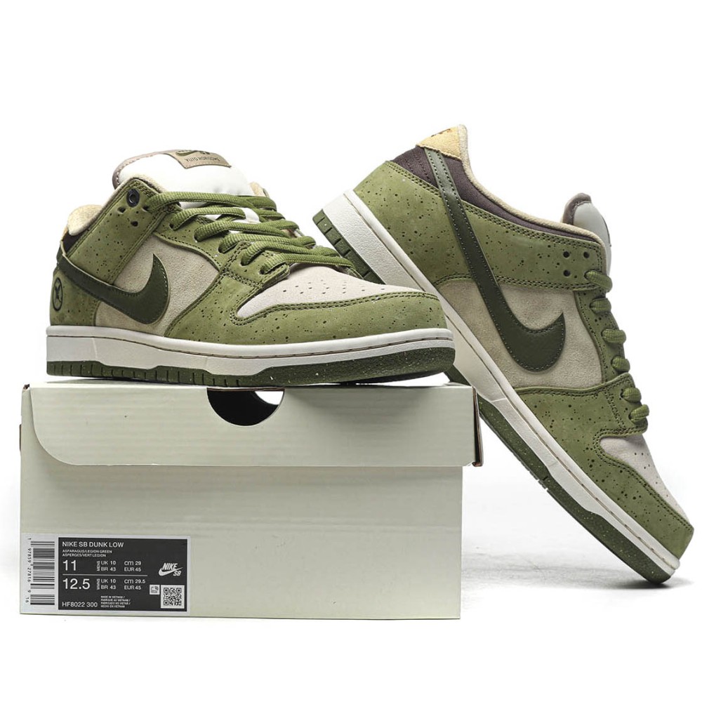 TBkicks Nike SB Dunk Low Asparagus/Legion Green Yuto Horigome x