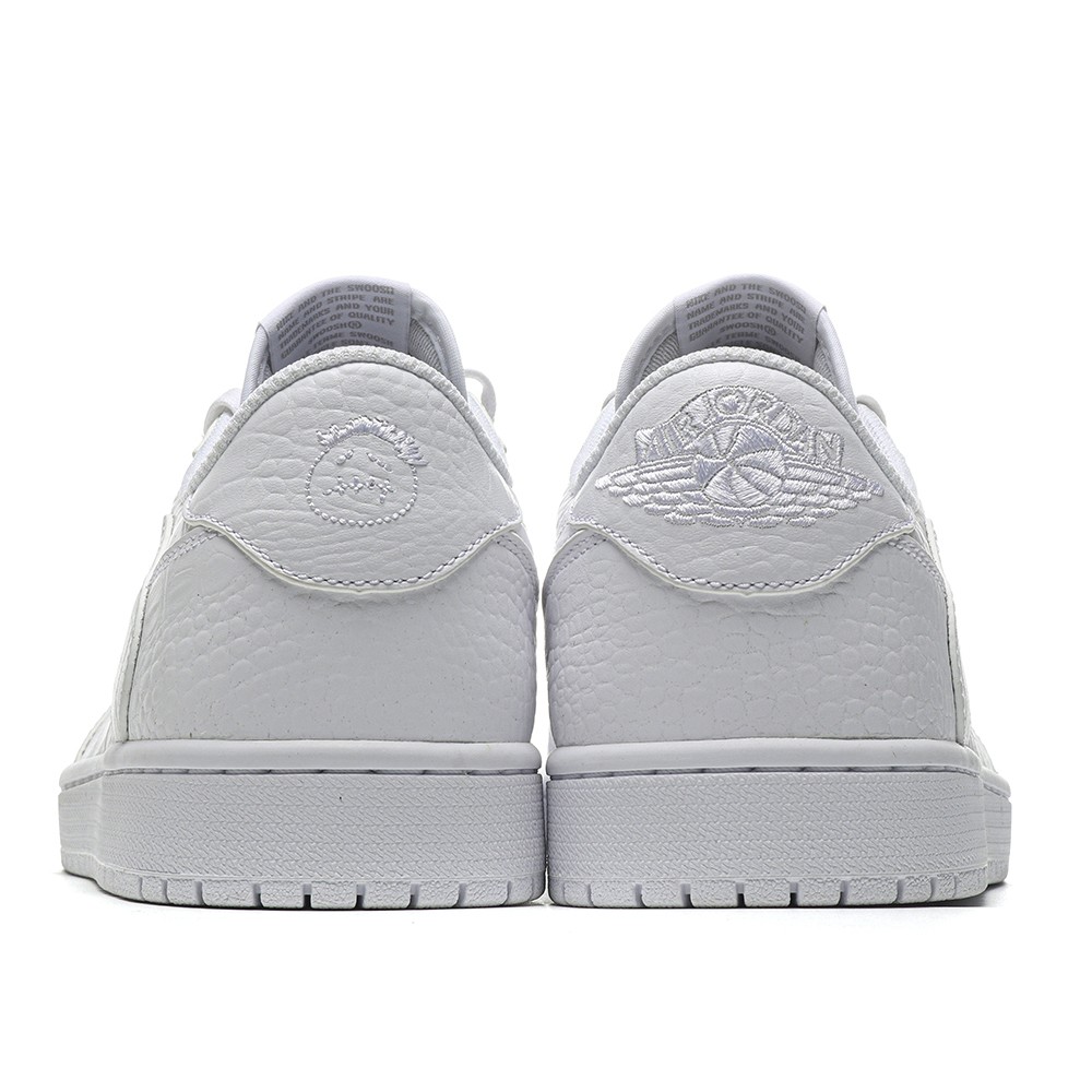 TBkicks Travis Scott Air Jordan 1 Custom White Crocodile